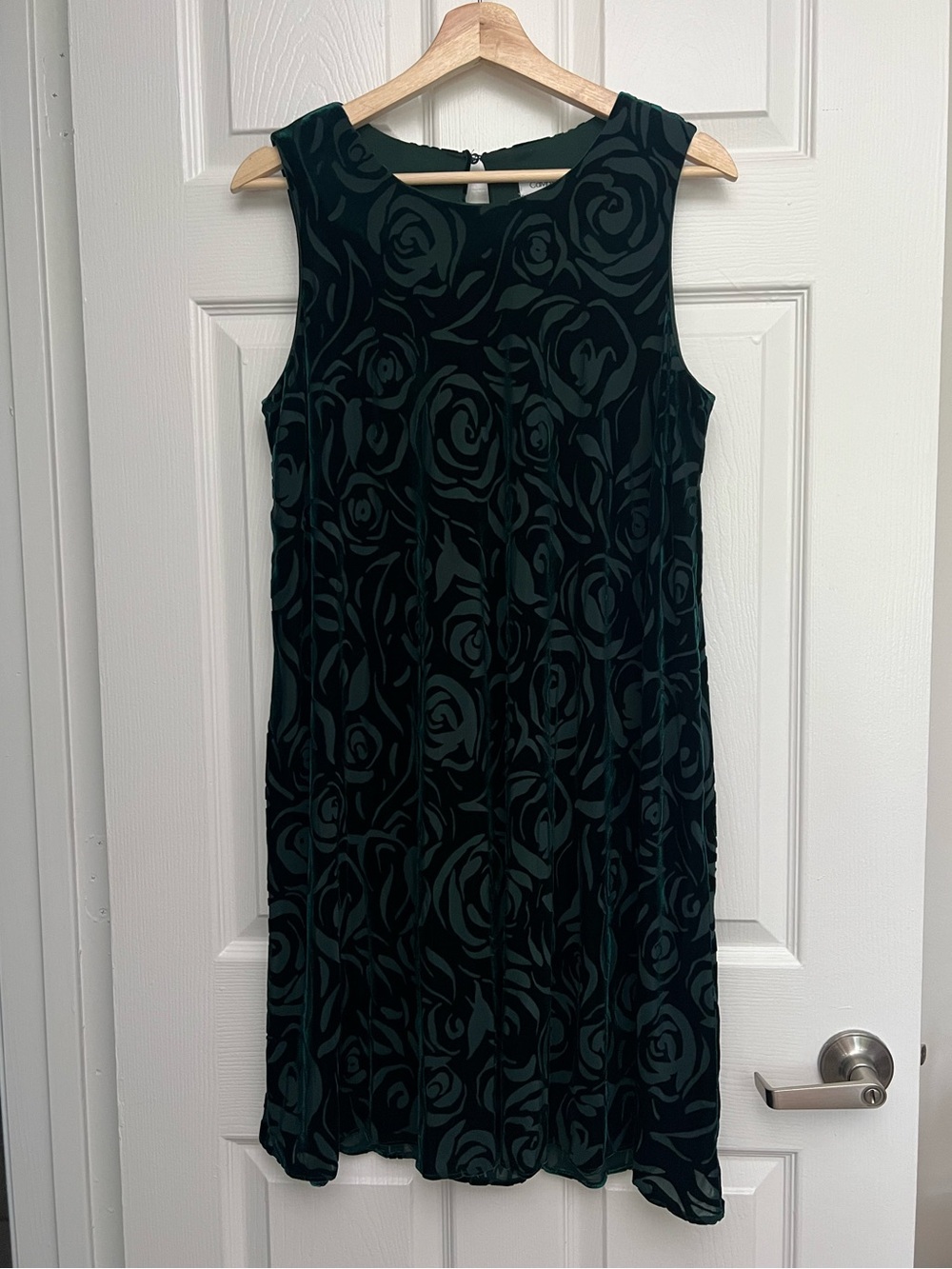 Calvin Klein Velvet Floral Print Mini Dress